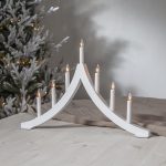 LED dekoratīvais svečturis Star Trading Pagod , 40cm, 7LED, IP20, balts