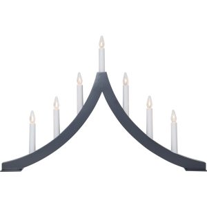 LED dekoratīvais svečturis Star Trading Pagod , 40cm, 7LED, IP20, tumši pelēks