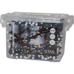 LED āra virtene Star Trading Berry Mini, silti balta, 14m, 700LED, IP44, ar taimeri, 8 režīmi