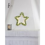 Mākslīgo skuju dekors ar LED Star Trading Bodal Star, 32cm, 25LED, WW, IP20, 3xAA