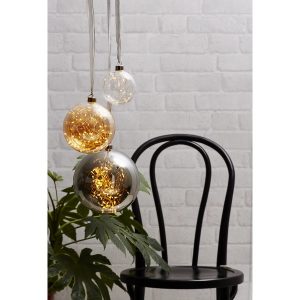LED dekorācija Star Trading stikla bumba Bauble Glow Amber, 16,50cm, 40LED, IP20 LED dekorācija Star Trading stikla bumba Bauble Glow Amber, 16,50cm, 40LED, IP20