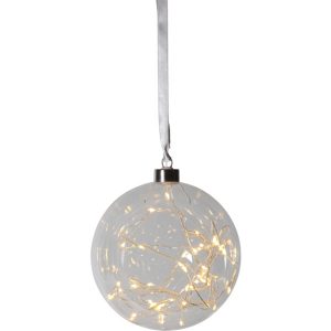 LED dekorācija Star Trading stikla bumba Bauble Glow, 16,50cm, 40LED, IP20