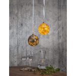LED dekorācija Star Trading stikla bumba Bauble Glow Amber, 16,50cm, 40LED, IP20