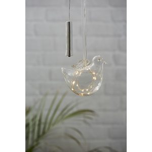 LED dekorācija Star Trading stikla putns Bauble Bird, 12cm, 15LED, IP20, 1xAA, ar taimeri LED dekorācija Star Trading stikla putns Bauble Bird, 12cm, 15LED, IP20, 1xAA, ar taimeri