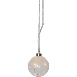 LED dekorācija Star Trading stikla bumba Bauble Glow, 11cm, 15LED, IP20, 3xAA