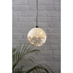 LED dekorācija Star Trading stikla bumba Bauble Glow, 16cm, 30LED, IP20 LED dekorācija Star Trading stikla bumba Bauble Glow, 16cm, 30LED, IP20