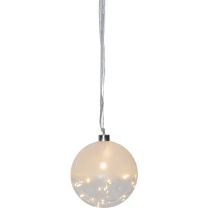 LED dekorācija Star Trading stikla bumba Bauble Glow, 16cm, 30LED, IP20