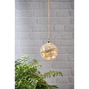 LED dekorācija Star Trading stikla bumba Bauble Glow, 16cm, 30LED, IP20 LED dekorācija Star Trading stikla bumba Bauble Glow, 16cm, 30LED, IP20