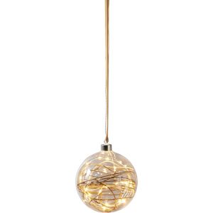 LED dekorācija Star Trading stikla bumba Bauble Glow, 16cm, 30LED, IP20