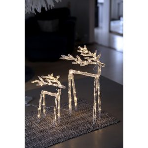 LED dekorācija Star Trading briedis Icy, 30cm, 50LED, IP20, 3xAA LED dekorācija Star Trading briedis Icy, 30cm, 50LED, IP20, 3xAA