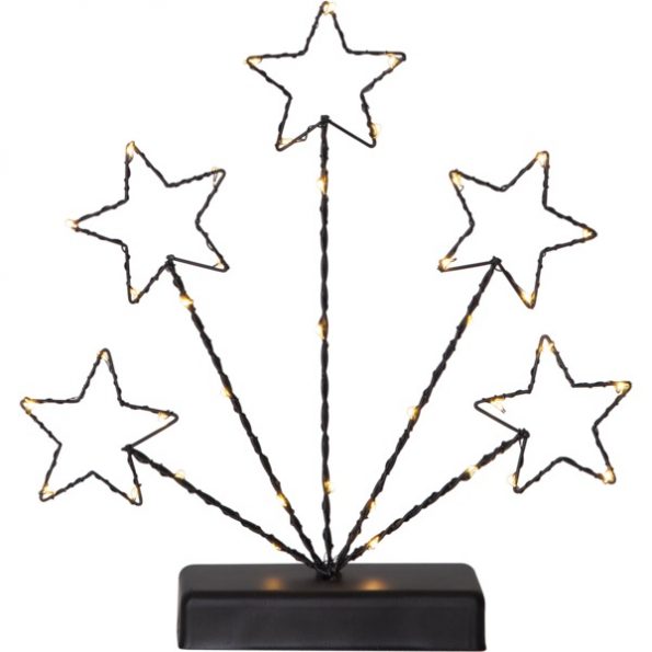 LED dekorācija Star Trading zvaigzne Stary, 27,50 cm, 38LED, IP20, 3xAA
