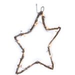 LED dekorācija Star Trading zvaigzne Willy, 37cm, 15LED, IP20, 3xAA