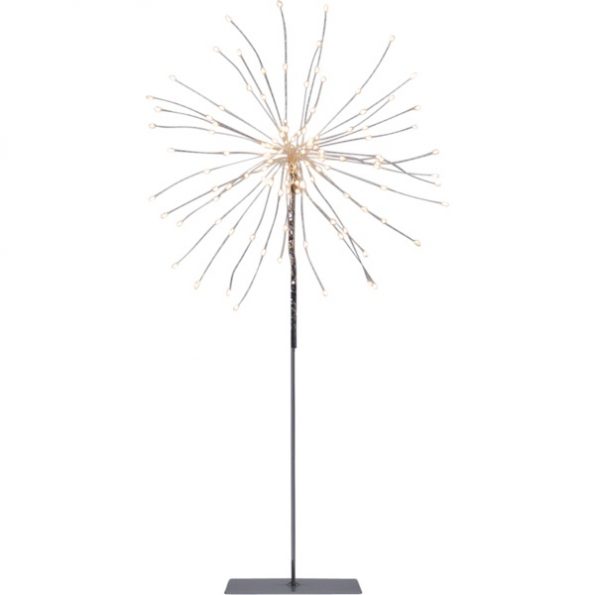 LED dekorācija Salūts ar sudraba kāju Star Trading Firework, 50cm, 120LED, IP20, WW
