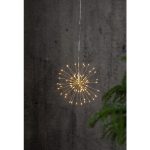 LED dekorācija Star Trading sudraba Salūts, 16cm, 80LED, IP20