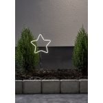LED āra dekorācija neona zvaigzne NeonStar Star Trading, 58cm, 72LED, IP44, aprīkota ar taimeri