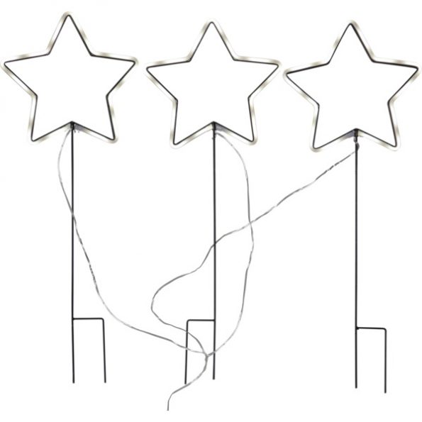 LED āra dekorācija zvaigzne Neonstar Star Trading, 60cm, 3x72LED, IP44