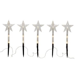 LED āra dekorācija zvaigznes Wandy Star Trading, WW, 25cm, 15LED, IP44,aprīkota ar taimeri