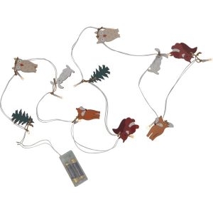 LED dekoratīvā virtene Star Trading Forest Friends, 1.8m, 10LED, IP20, 2xAA, ar taimeri