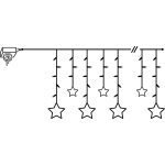 Led virtene zvaigžņu aizkars Star Trading Cortina, WW, 2×0,73m, 130LED, IP44