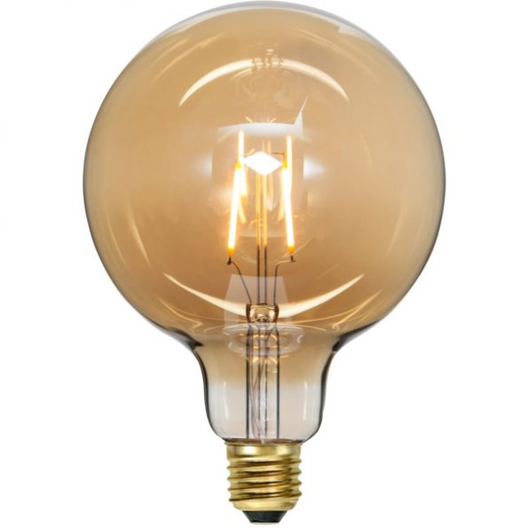 Dekoratīvā LED spuldze Star Trading Plain Amber E27, G125, 0.75W, 80lm, 2000K, IP44