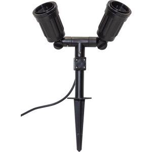 LED Gaismeklis/dārza prožektors Star Trading Spotlight 2xE27, 27cm, IP44, 5m kabelis