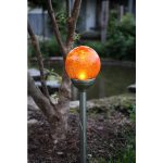 LED dārza gaismeklis ar saules bateriju Star Trading Roma Amber, 45cm, IP44