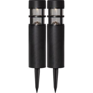LED dārza gaismekļi ar saules baterijām Star Trading Bollard Rundi, 2GB ,28cm, 2LED, IP44