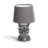 Galda lampa dekoratīva Aigostar Design Bulldog E14, Max. 40W, keramiska, Pelēka