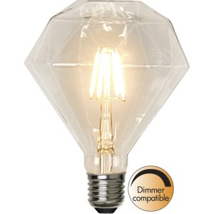 Dekoratīvā LED spuldze DIM Star Trading E27 Diamond Soft Glow Clear 3.2W, 320lm, 2700K, IP44