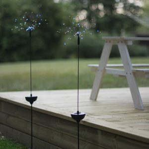 LED āra gaismeklis ar saules bat. Salūts Star Trading Firework Solar RGB 1m, 90LED, IP44