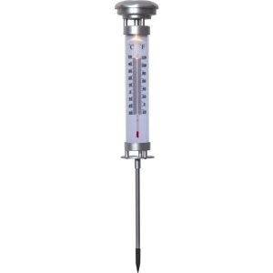 Termometrs ar LED gaismekli, saules bateriju Star Trading Celsius, 57,50cm, IP44