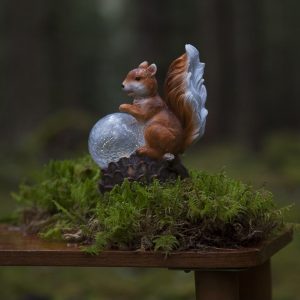 Dekoratīvais LED gaismeklis ar saules bateriju Star Trading Squirrel, 16cm, IP44