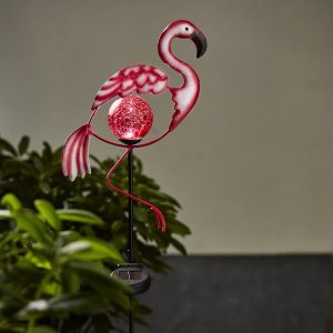 Dekoratīvais gaismeklis ar saules bateriju Star Trading Flamingo 80cm, IP44