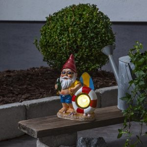 Dekoratīvais gaismeklis ar saules bateriju Star Trading Gnomy 23cm, IP44