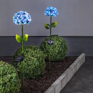 Dekoratīvais gaismeklis ar saules bateriju Star Trading Hortensia 77cm, IP44.
