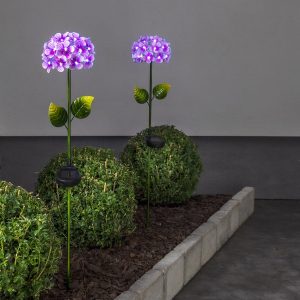 Dekoratīvais gaismeklis ar saules bateriju Star Trading Hortensia 77cm, IP44.