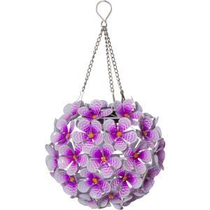 Dekoratīvais gaismeklis ar saules bateriju Star Trading Hortensia 16cm, IP44