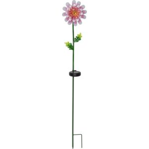 Dekoratīvais gaismeklis ar saules bateriju Star Trading Pink Daisy 81cm, IP44