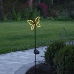 Dekoratīvais gaismeklis ar saules bateriju Star Trading Linny Butterfly 80cm, IP44