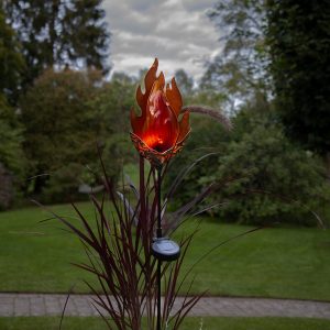 Dekoratīvais gaismeklis ar saules bateriju Star Trading Melilla Flame 82cm, IP44