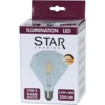 Dekoratīvā LED spuldze DIM Star Trading E27 Diamond Soft Glow Clear 3.2W, 320lm, 2700K, IP44
