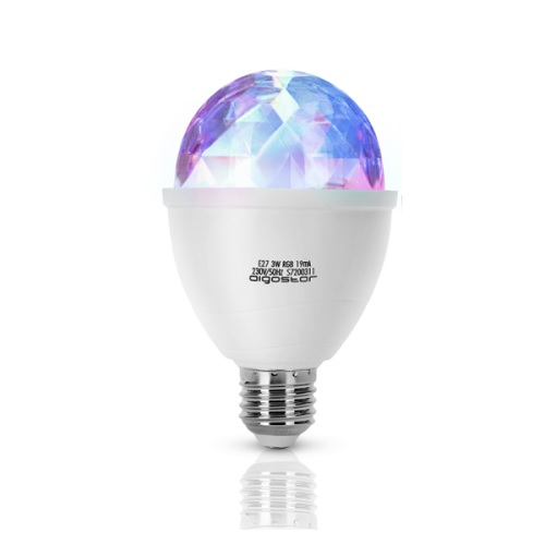 LED Disko Spuldze Aigostar Party Light E27 RGB 3W, IP20, balta