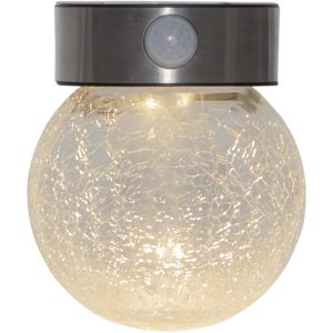 LED sienas gaismeklis ar saules bat. un kustības sens. Star Trading Glory 14.5cm, 100lm, WW, IP44