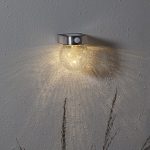 LED sienas gaismeklis ar saules bat. un kustības sens. Star Trading Glory 14.5cm, 100lm, WW, IP44