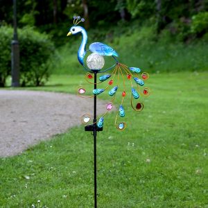 Dekoratīvais gaismeklis ar saules bateriju Star Trading Peacock 80cm, IP44