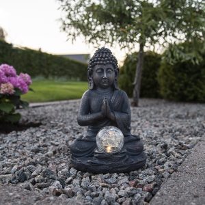 Dekoratīvais gaismeklis ar saules bateriju Star Trading Buddha 27cm, IP44