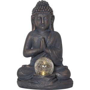 Dekoratīvais gaismeklis ar saules bateriju Star Trading Buddha 27cm, IP44