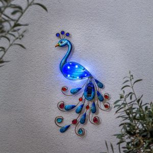 Dekoratīvais gaismeklis ar saules bateriju Star Trading Peacock 52cm, IP44