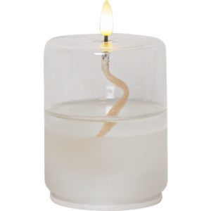 LED svece ar stikla kupolu Star Trading FLAMME FLOAT 13cm, IP20, 3xAAA, ar taimeri