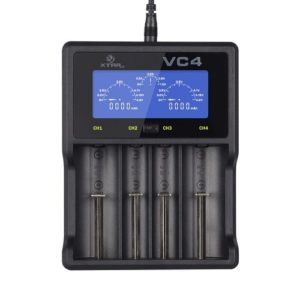 Universālais bateriju lādētājs ar aizsardzību XTAR VC4 LCD, Li-ion/Ni-MH, USB, 4.2V